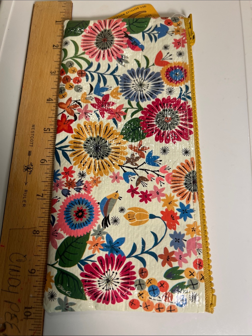Blue Q Flower Field Pencil Pouch Cosmetic Bag NWT 2012